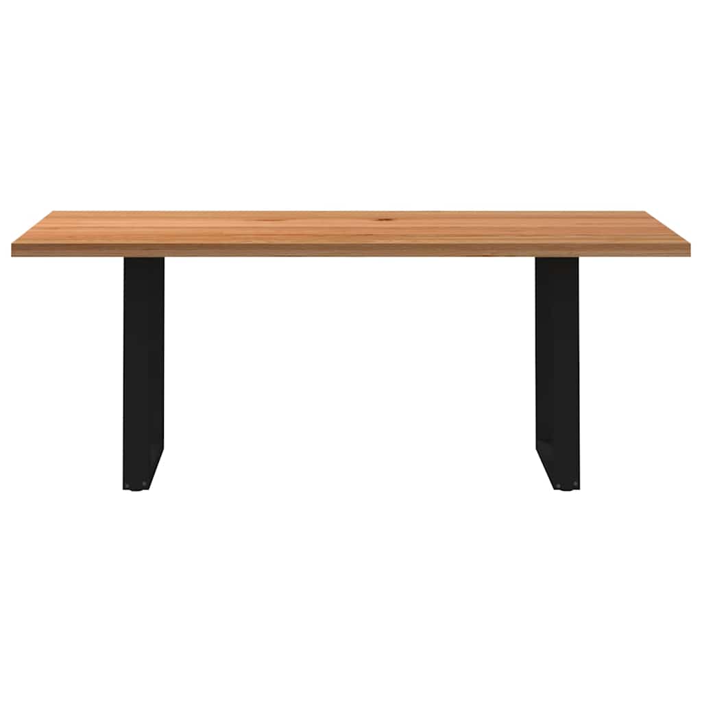Eettafel rechthoekig 200x90x74 cm massief eikenhout lichtbruin