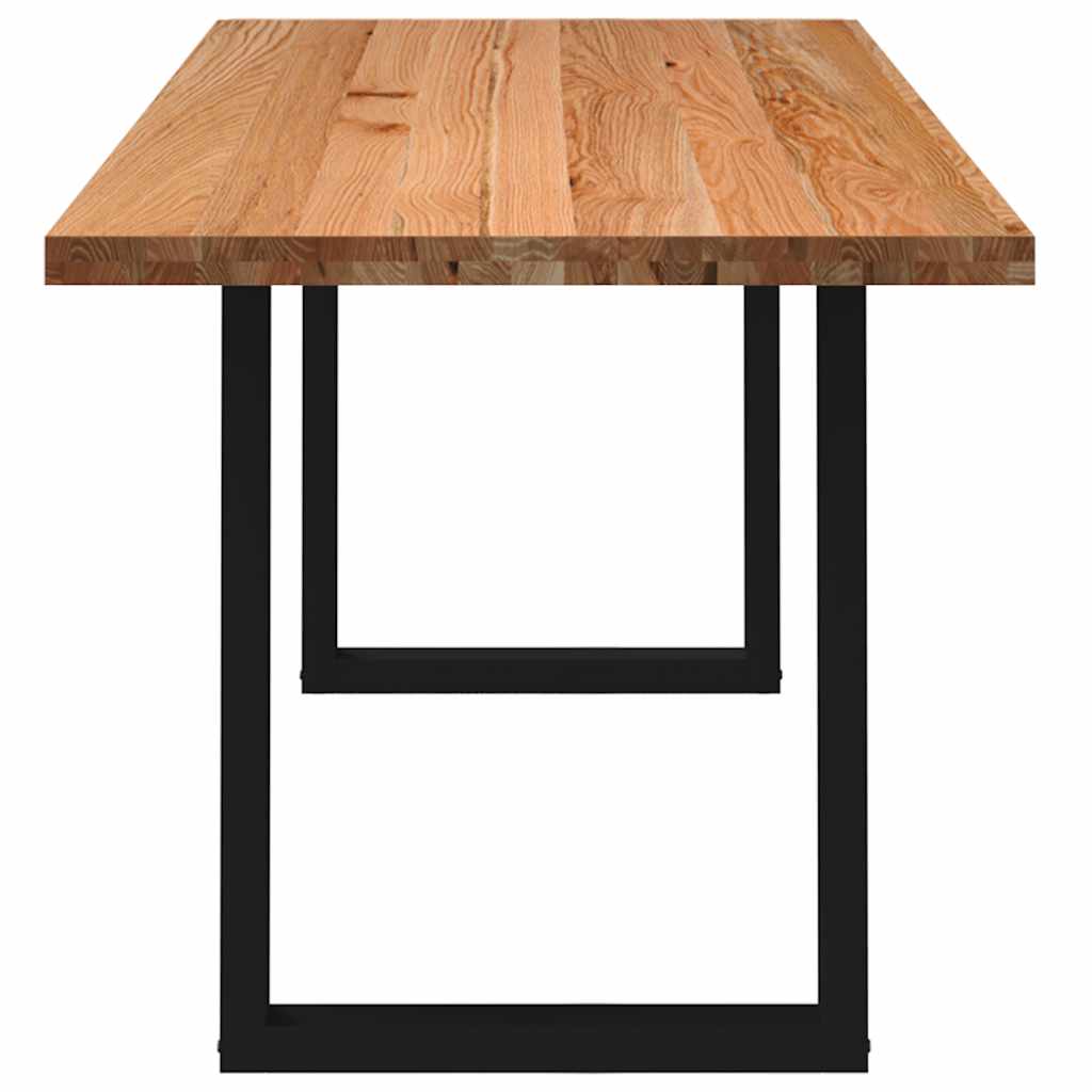 Eettafel rechthoekig 200x90x74 cm massief eikenhout lichtbruin