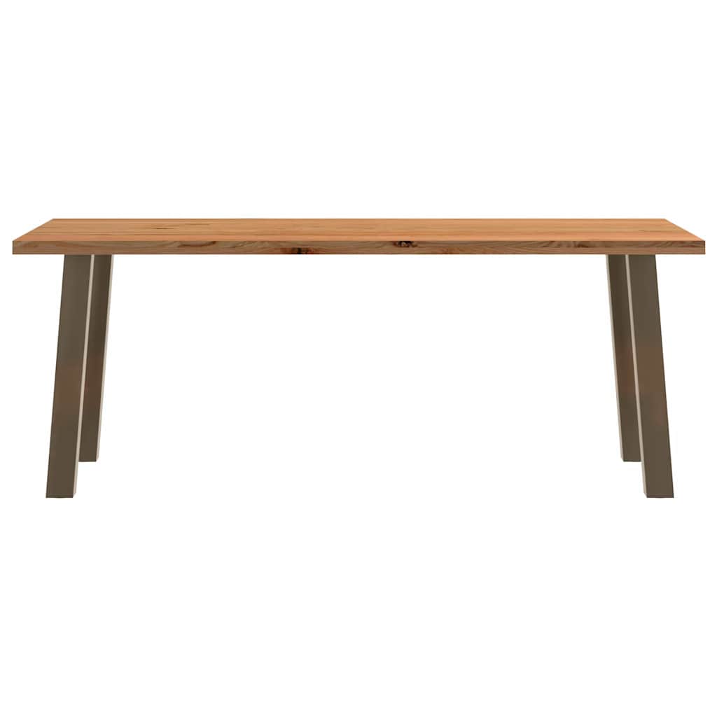 Eettafel rechthoekig 200x90x74 cm massief eikenhout lichtbruin