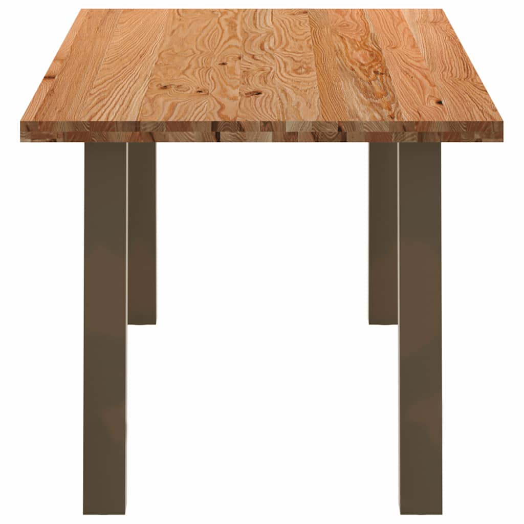 Eettafel rechthoekig 200x90x74 cm massief eikenhout lichtbruin