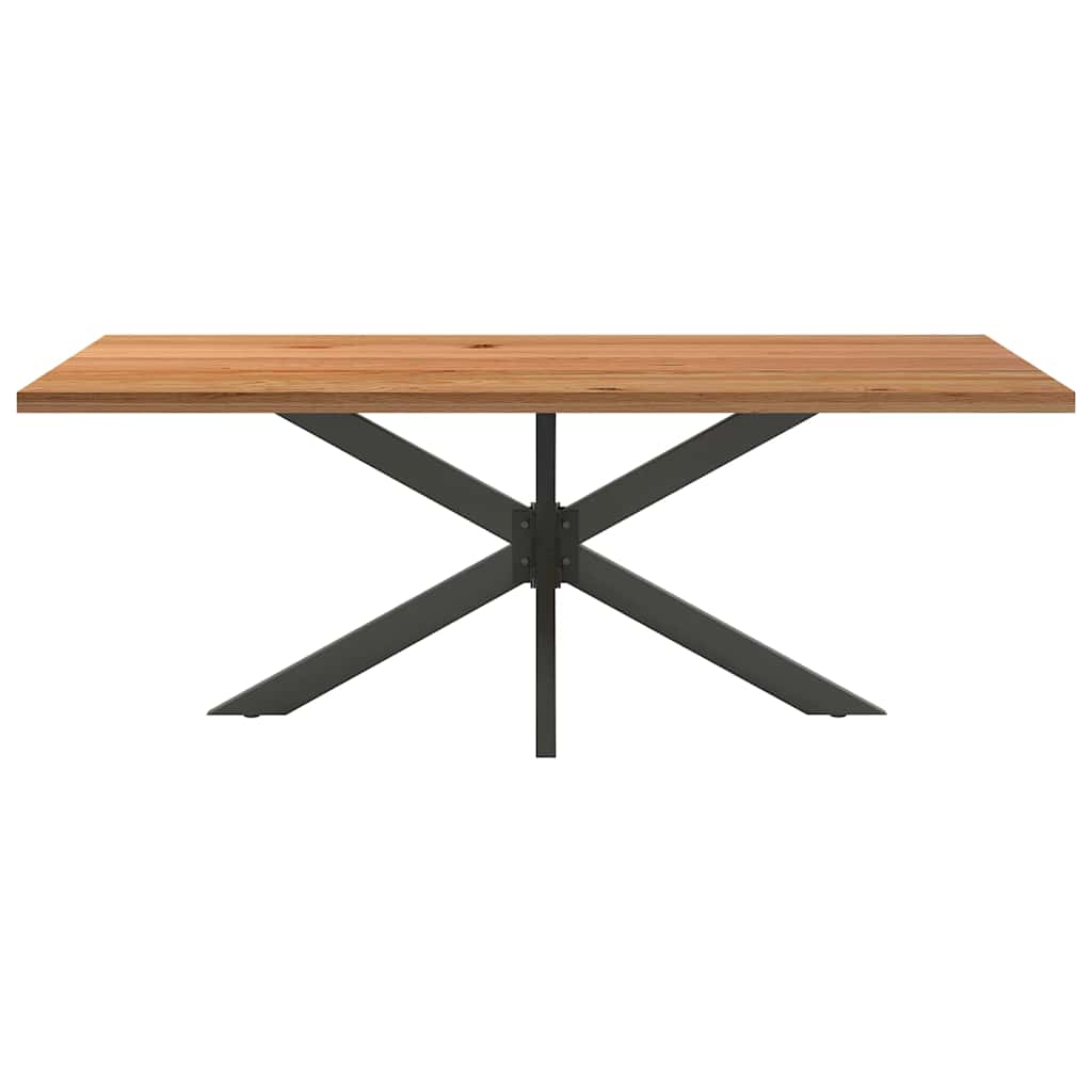 Eettafel rechthoekig 200x100x74 cm massief eikenhout lichtbruin