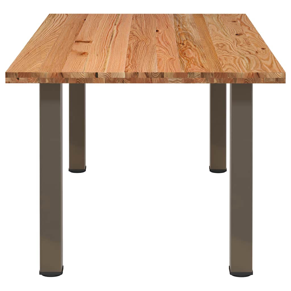 Eettafel rechthoekig 200x100x74 cm massief eikenhout lichtbruin
