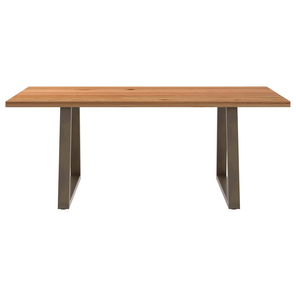 Eettafel rechthoekig 200x100x74 cm massief eikenhout lichtbruin