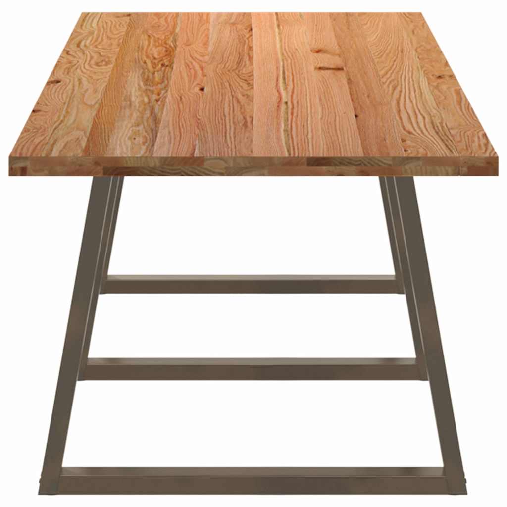 Eettafel rechthoekig 280x100x74 cm massief eikenhout lichtbruin
