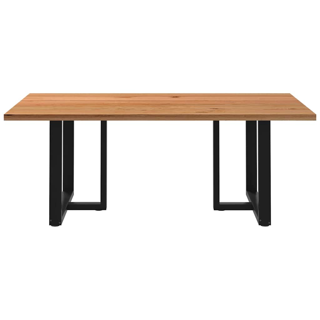 Eettafel rechthoekig 200x120x74 cm massief eikenhout lichtbruin