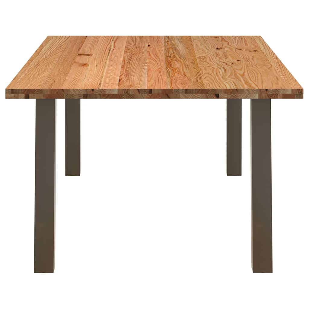 Eettafel rechthoekig 200x120x74 cm massief eikenhout lichtbruin
