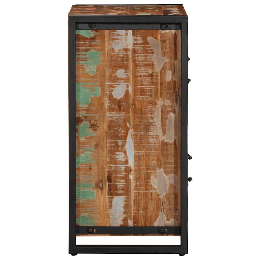 Dressoir 55x35x70 cm massief gerecycled hout meerkleurig