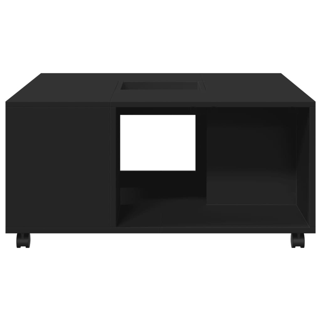 Salontafel 80x80x40 cm bewerkt hout zwart