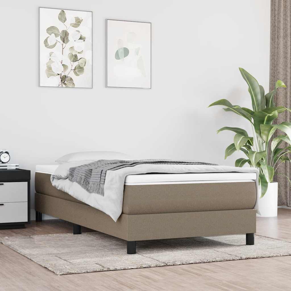 Pocketveringmatras voor kinderen 80x160 cm stof taupe