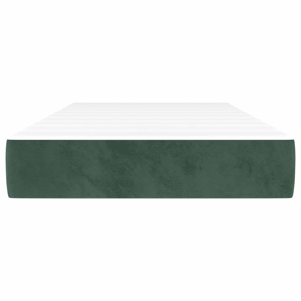 Pocketveringmatras 80x210x20 cm fluweel donkergroen