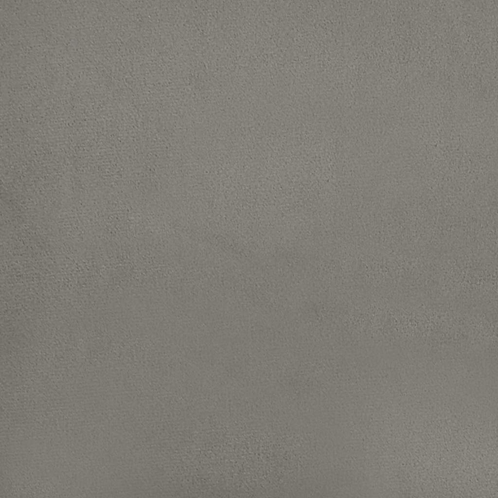Pocketveringmatras 90x210x20 cm fluweel lichtgrijs