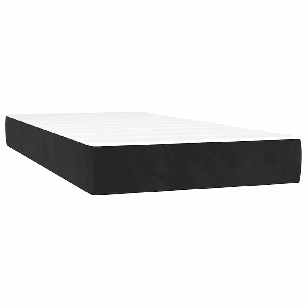 Pocketveringmatras 100x210x20 cm fluweel zwart