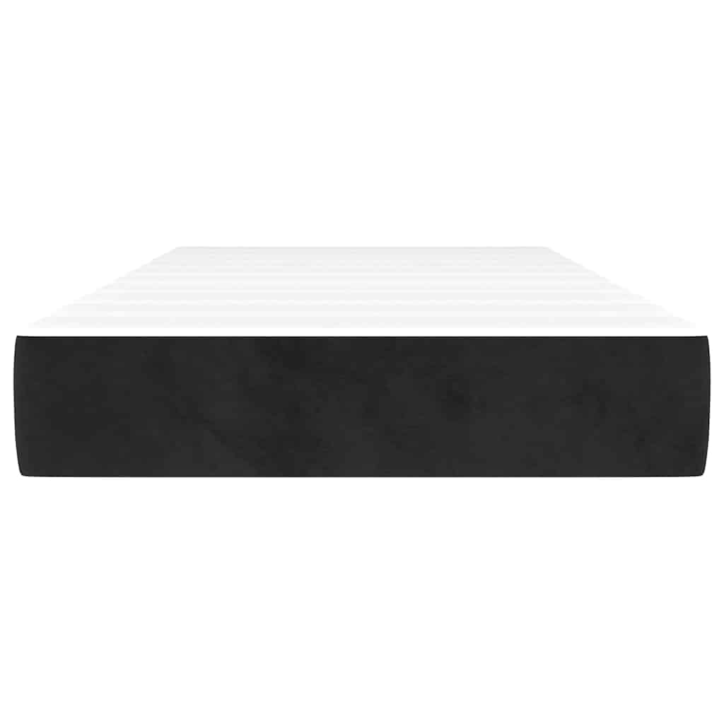 Pocketveringmatras 100x210x20 cm fluweel zwart