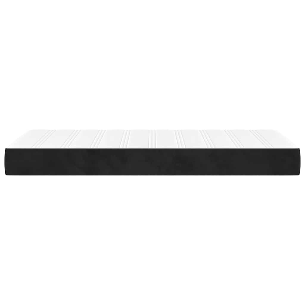 Pocketveringmatras 100x210x20 cm fluweel zwart