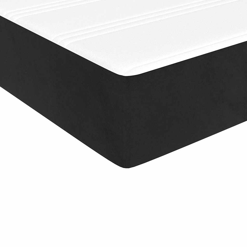 Pocketveringmatras 100x210x20 cm fluweel zwart