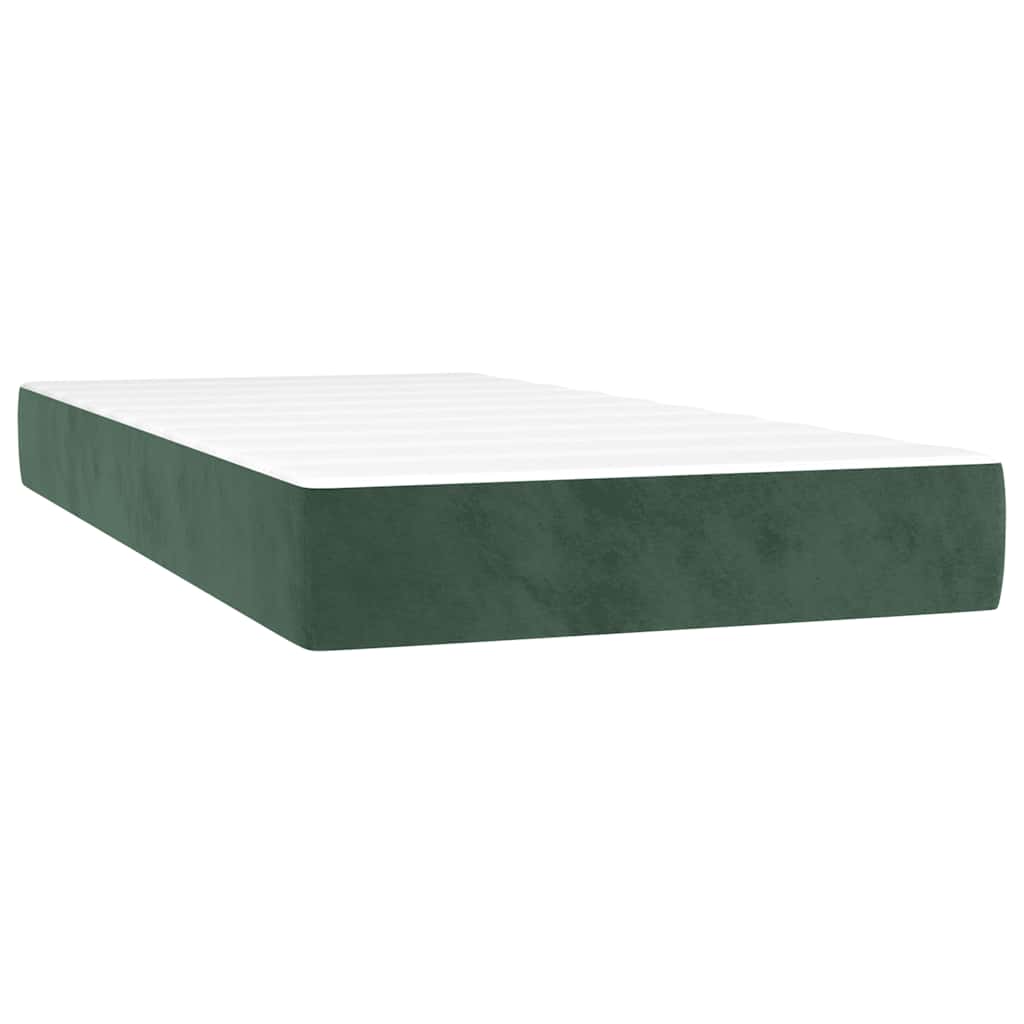 Pocketveringmatras 100x210x20 cm fluweel donkergroen