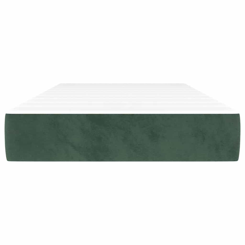 Pocketveringmatras 100x210x20 cm fluweel donkergroen