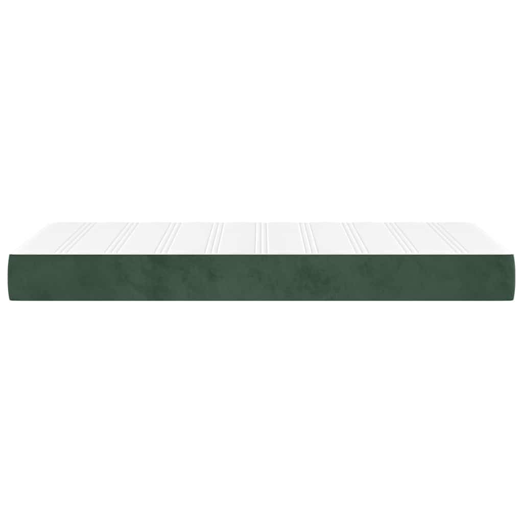 Pocketveringmatras 100x210x20 cm fluweel donkergroen