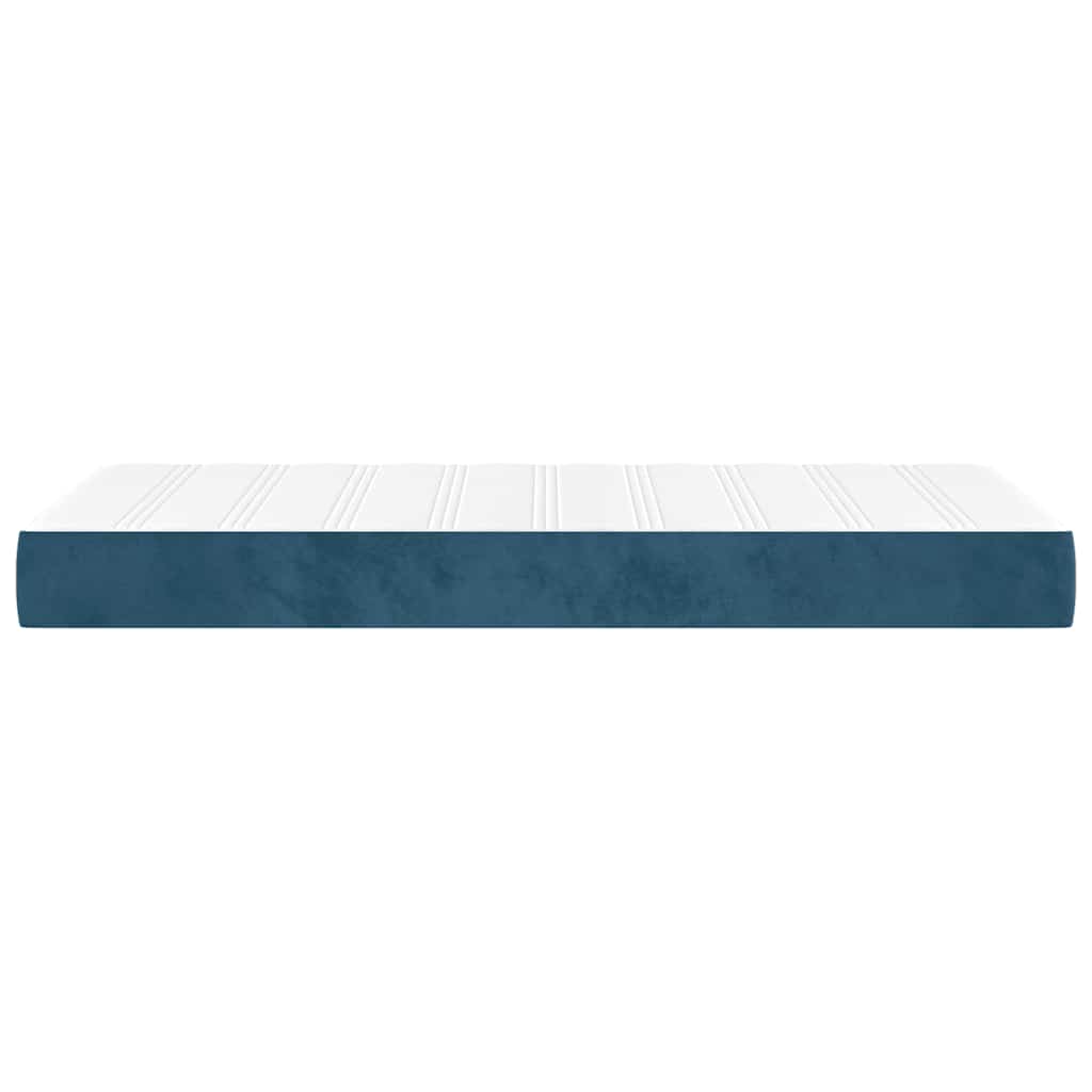 Pocketveringmatras 80x220x20 cm fluweel donkerblauw