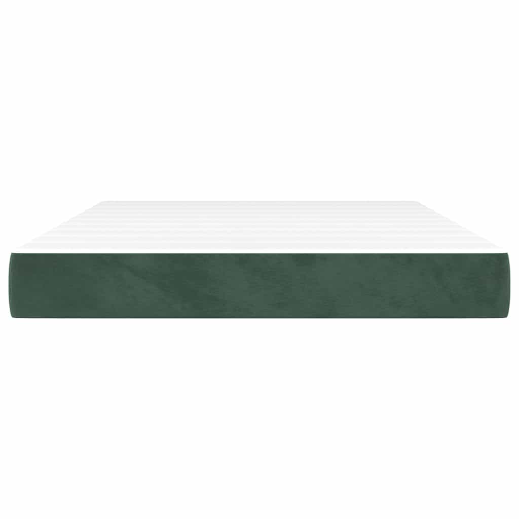 Pocketveringmatras 140x220x20 cm fluweel donkergroen