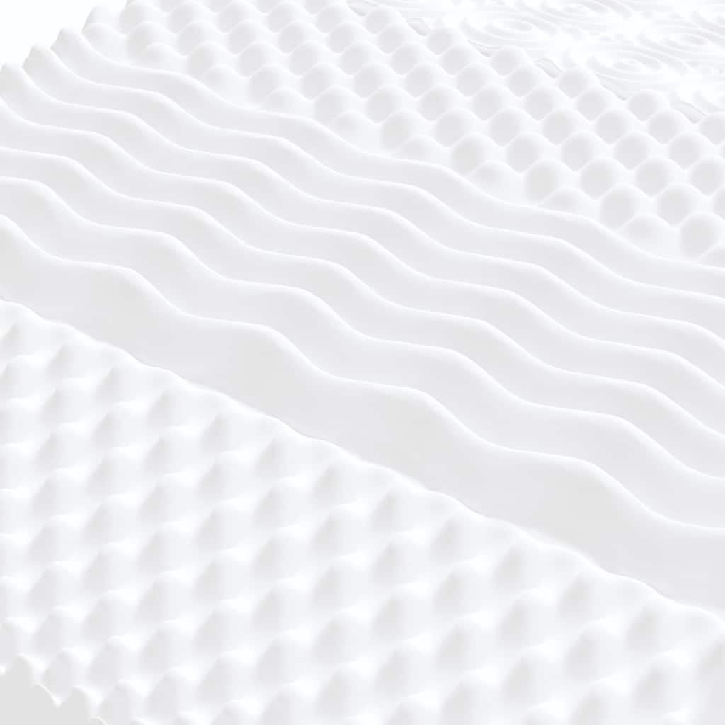 Schuimmatras 7 zones hardheid 20 ILD 120x210 cm wit