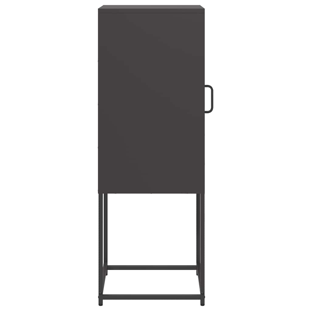 Dressoir 36x39x107 cm koudgewalst staal zwart