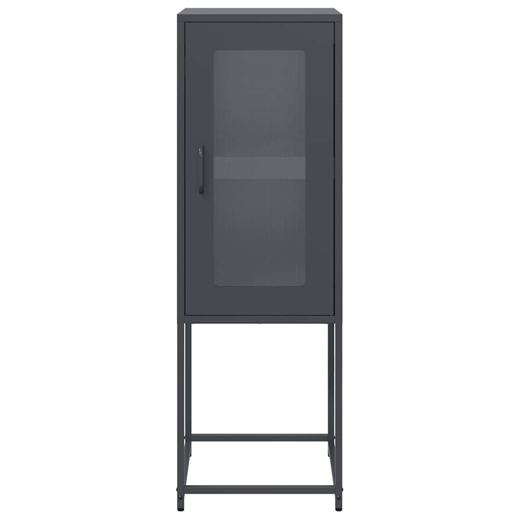 Dressoir 36x39x107 cm koudgewalst staal antracietkleurig