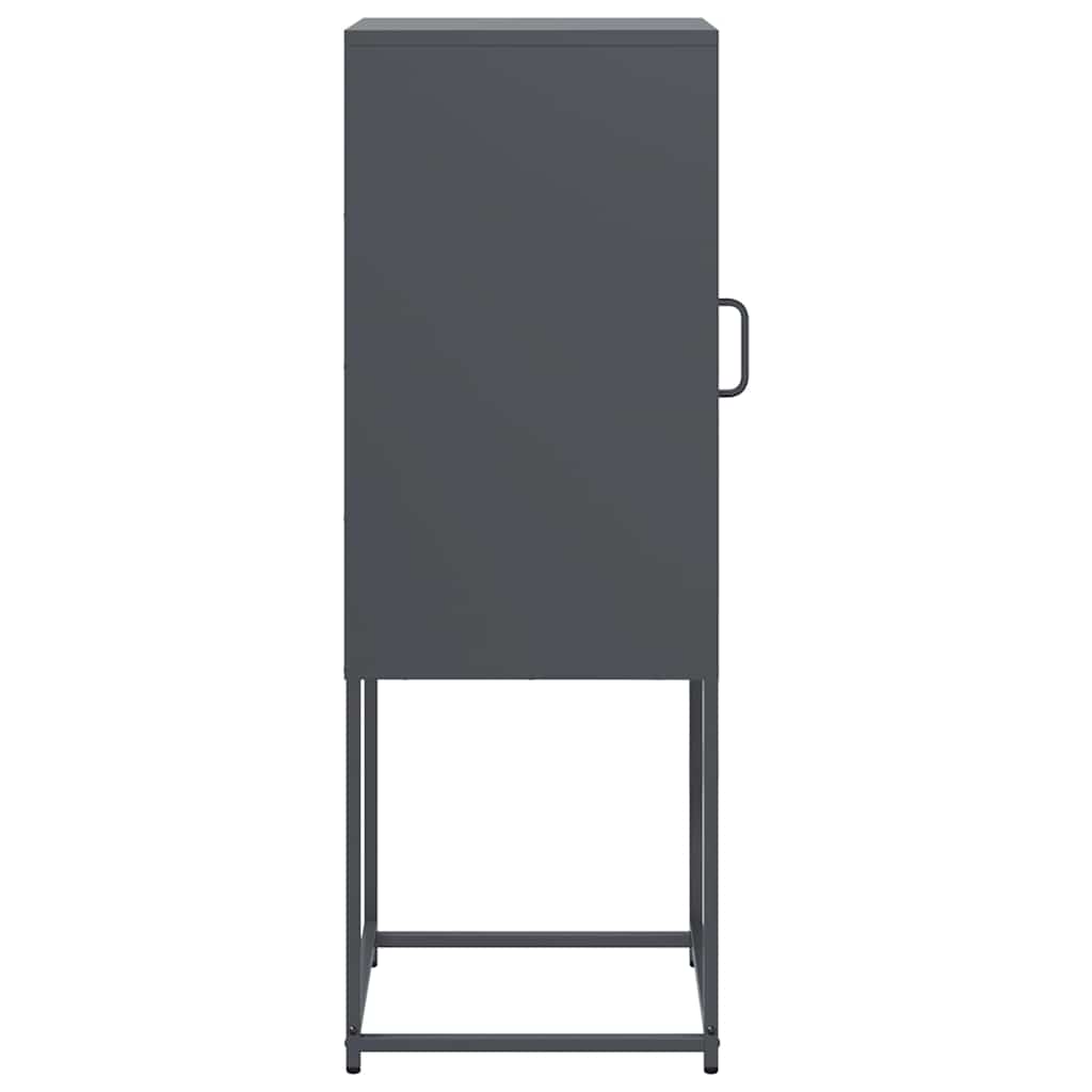 Dressoir 36x39x107 cm koudgewalst staal antracietkleurig