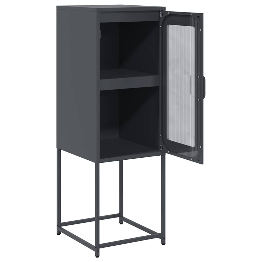 Dressoir 36x39x107 cm koudgewalst staal antracietkleurig
