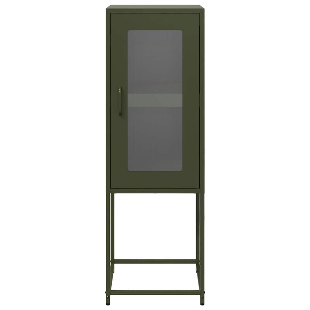 Dressoir 36x39x107 cm koudgewalst staal olijfgroen