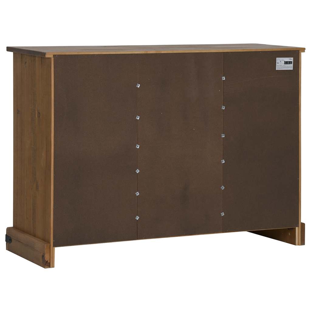 Dressoir HALDEN 2 schuifdeuren 112x40x80 cm massief hout