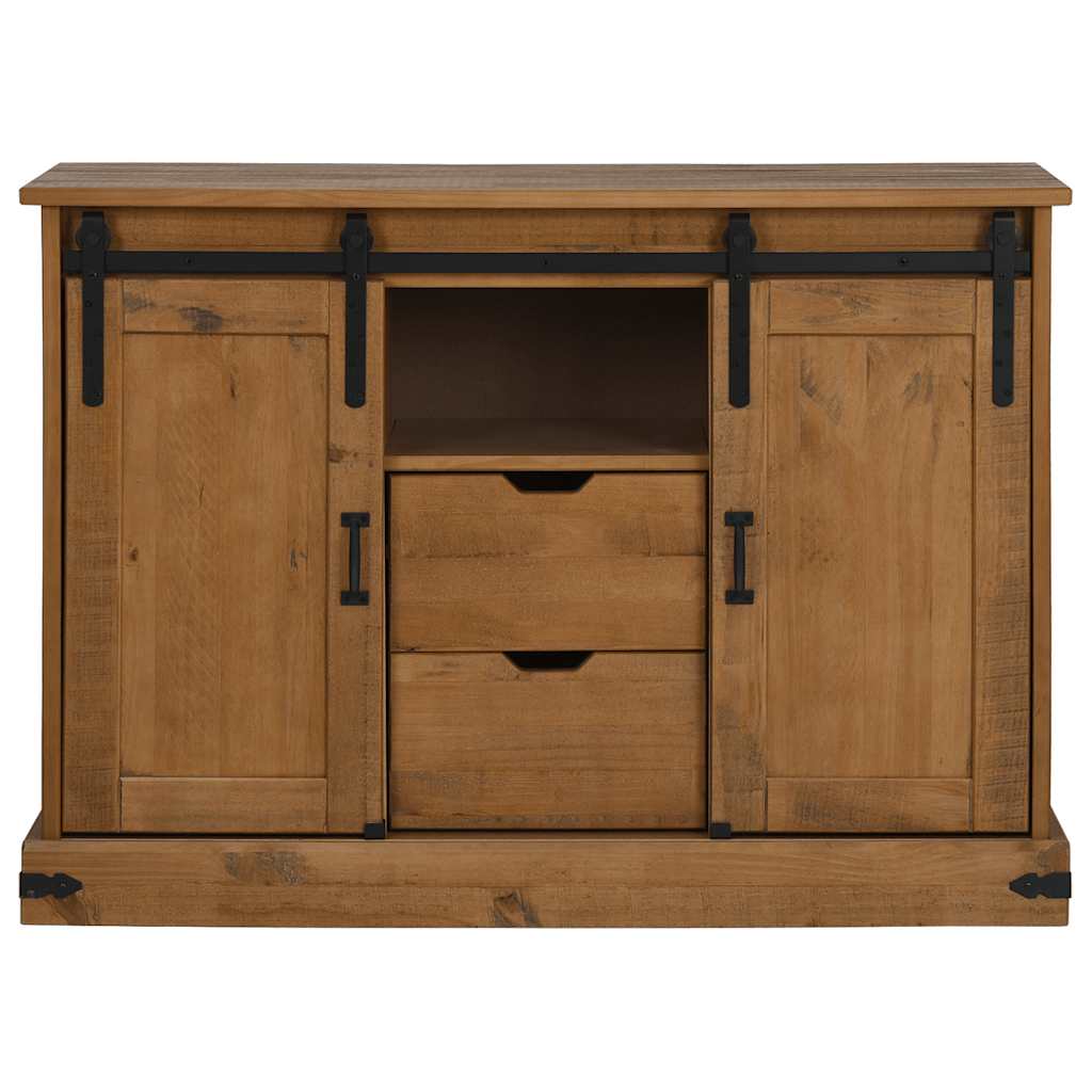 Dressoir HALDEN 2 schuifdeuren 112x40x80 cm massief hout