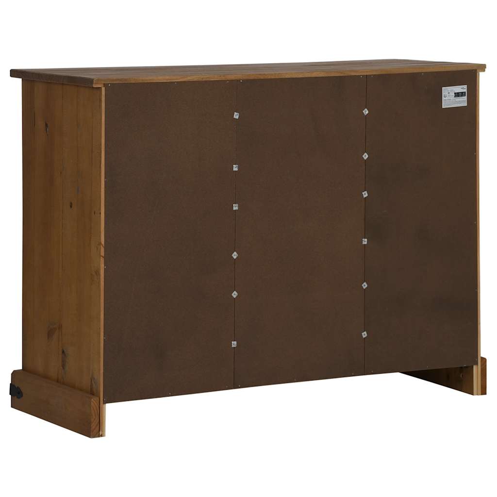 Dressoir HALDEN 2 schuifdeuren 112x40x80 cm massief hout