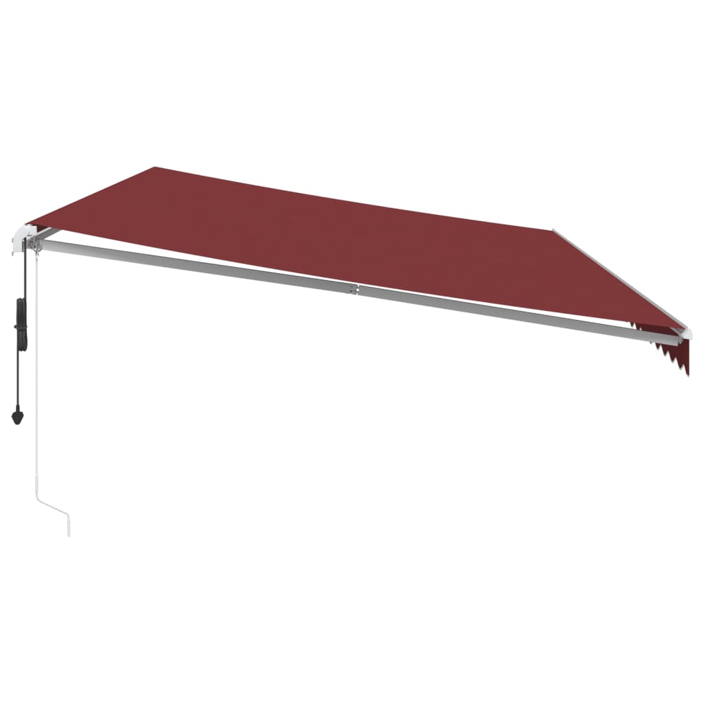 Luifel automatisch uittrekbaar 600x300 cm bordeauxrood