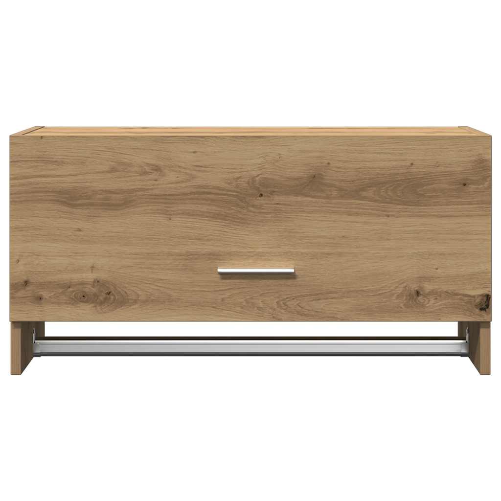 Kledingkast 70x32,5x35 cm bewerkt hout artisanaal eikenkleur