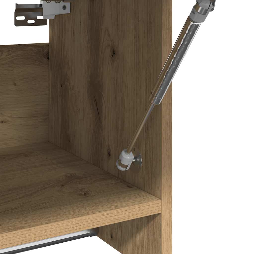 Kledingkast 70x32,5x35 cm bewerkt hout artisanaal eikenkleur