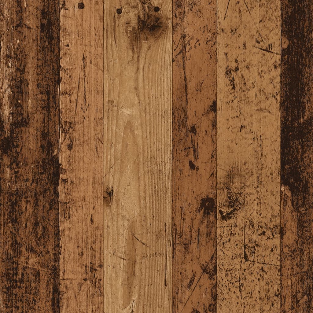 Nachtkastje 40x36x65 cm bewerkt hout oud houtkleurig