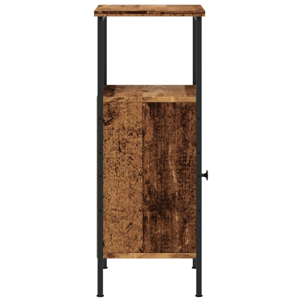 Nachtkastjes 2 st 41x31x80 cm bewerkt hout oud houtkleurig