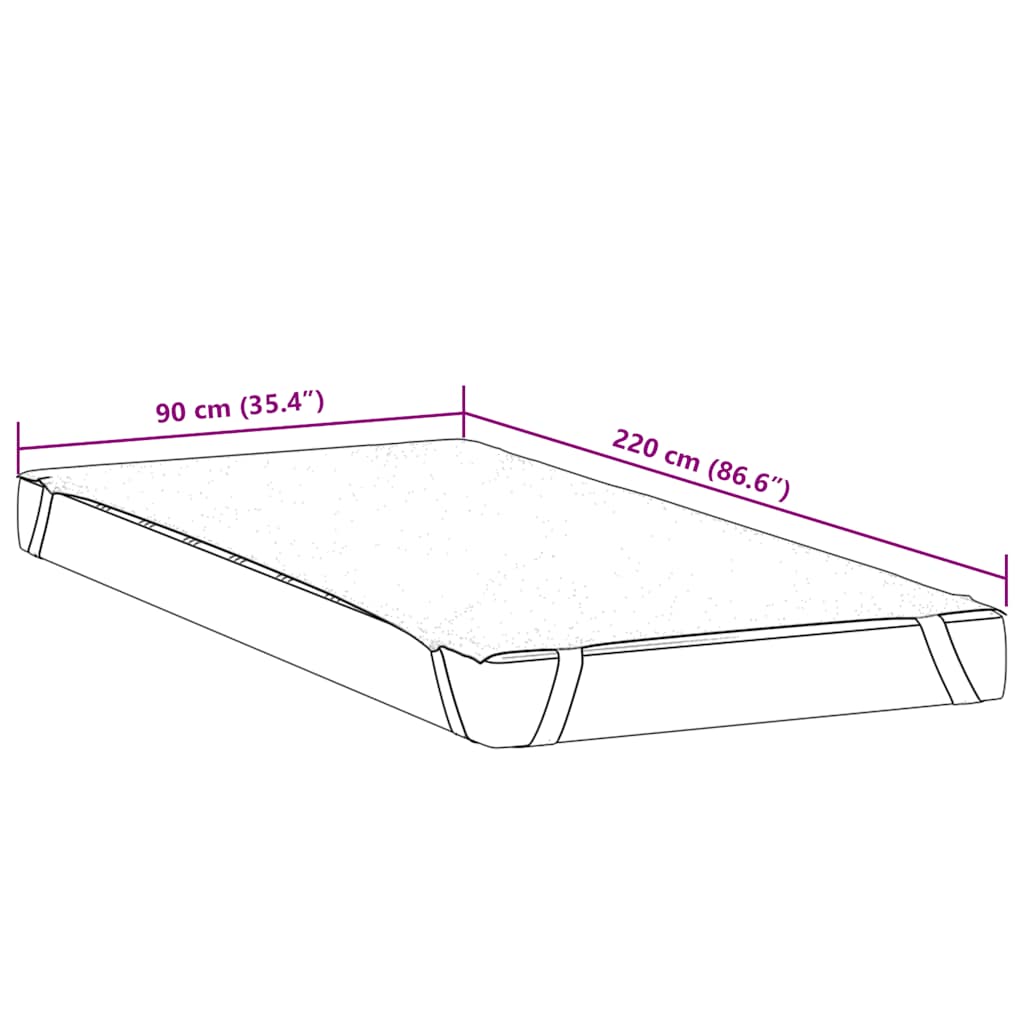 Matrasbeschermer waterdicht 90x220 cm wit