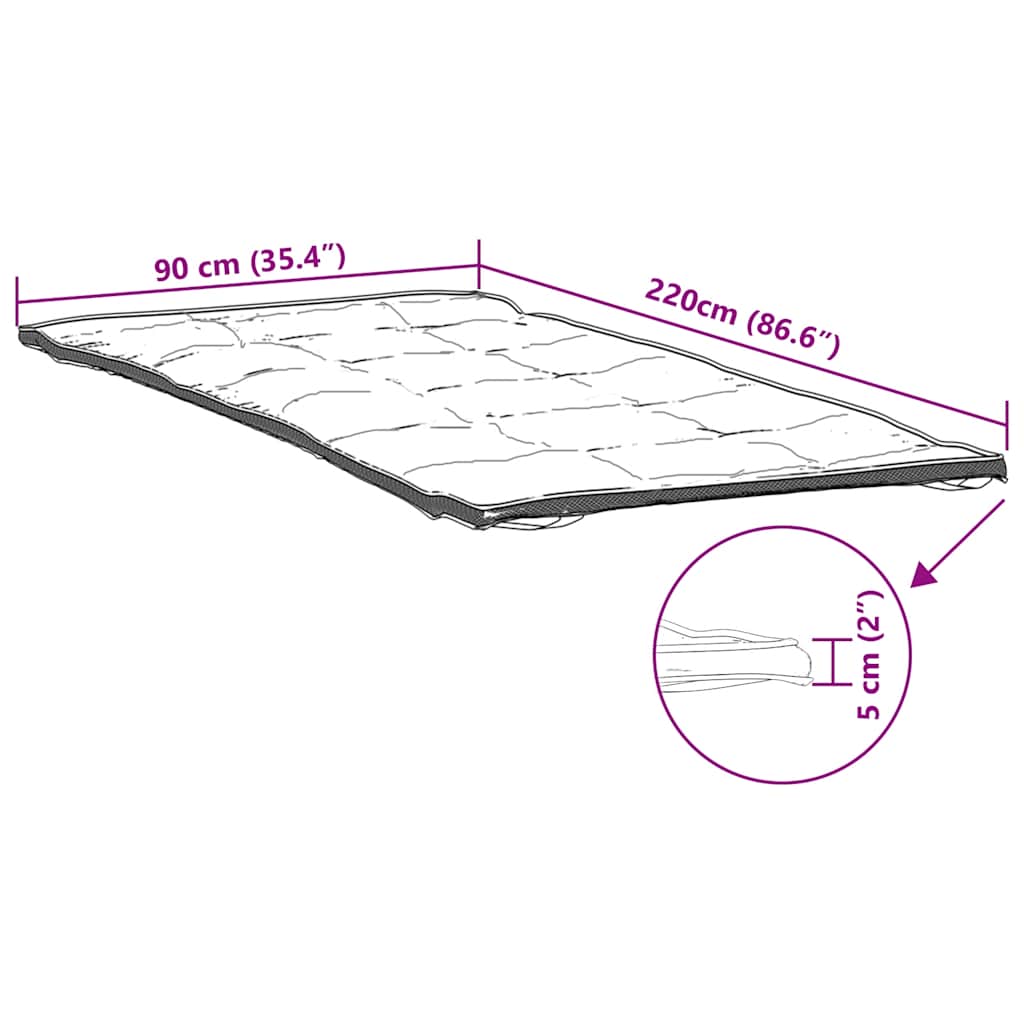 Matrasbeschermer 90x220 cm wit