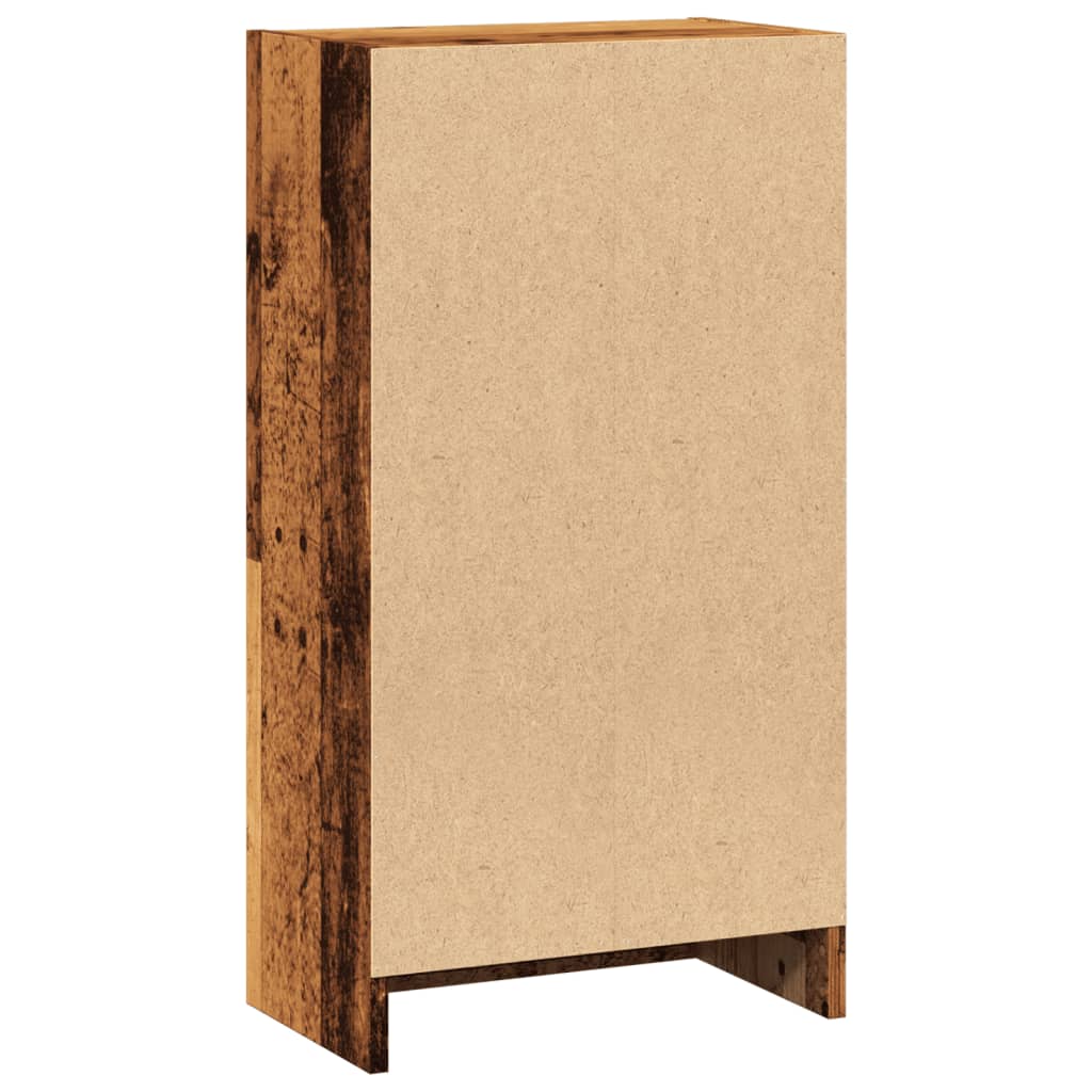 Boekenkast 40x24x76 cm bewerkt hout oud houtkleurig