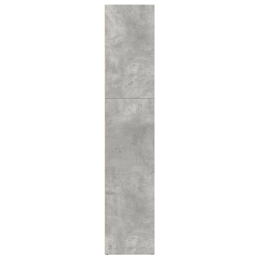 Boekenkast 80x30x152 cm bewerkt hout betongrijs