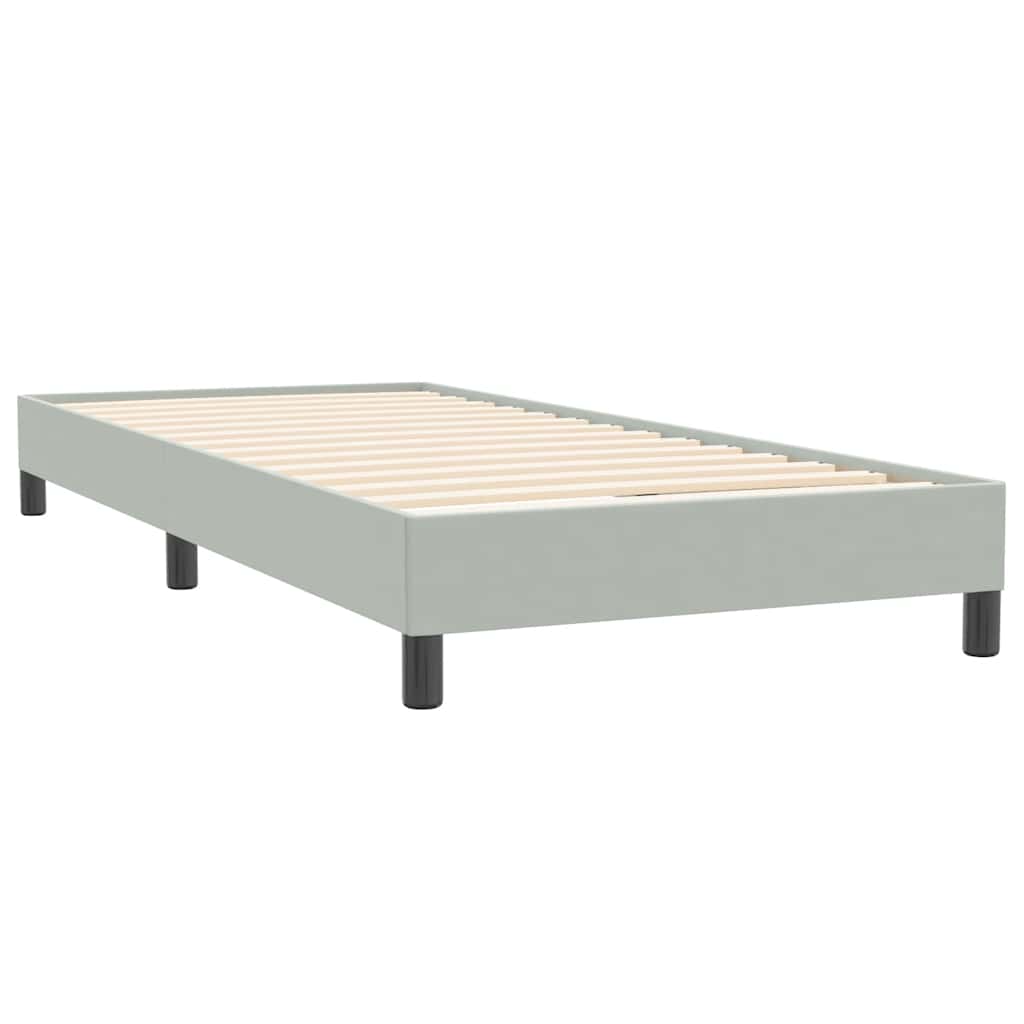 Boxspring zonder matras fluweel lichtgrijs 80x220 cm