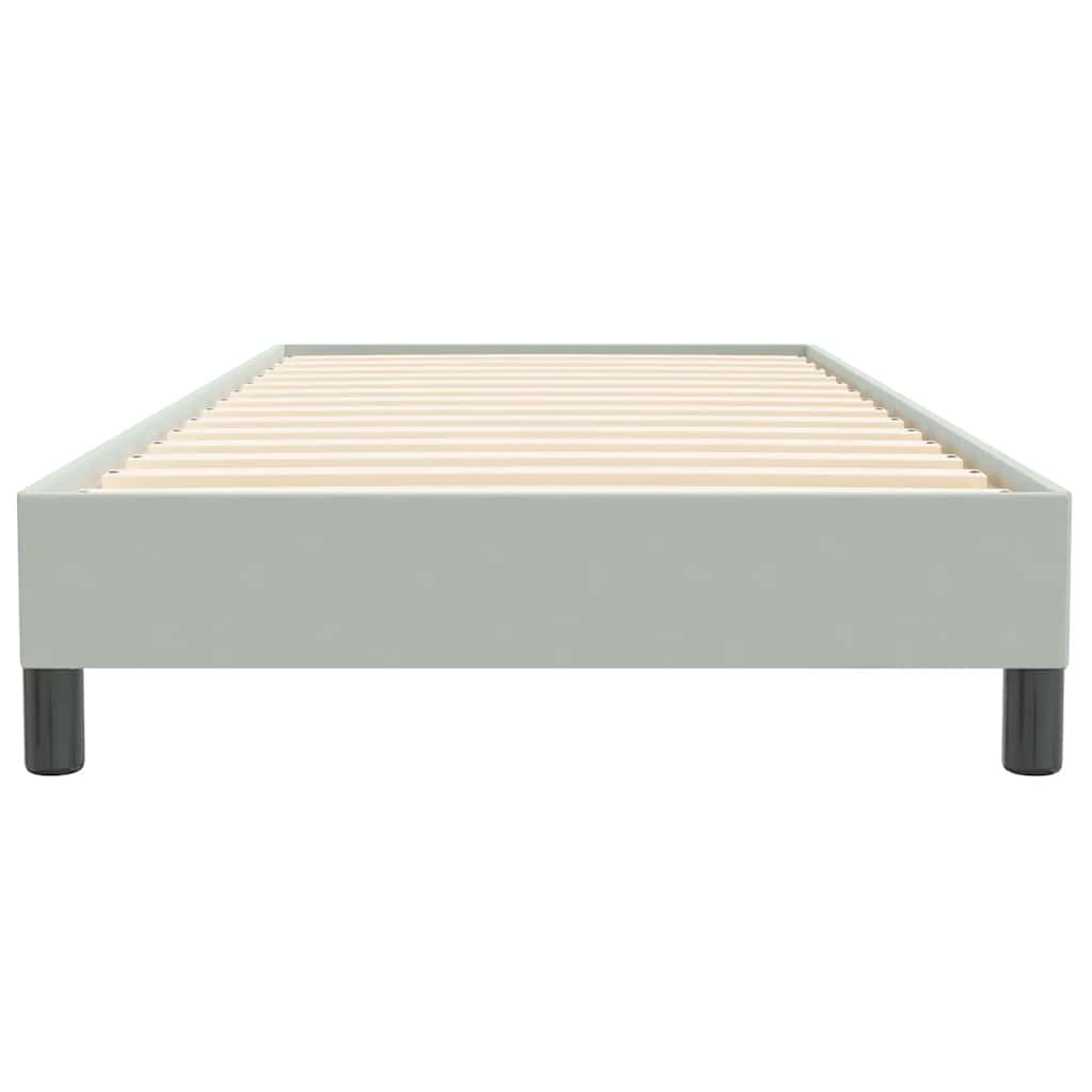 Boxspring zonder matras fluweel lichtgrijs 80x220 cm