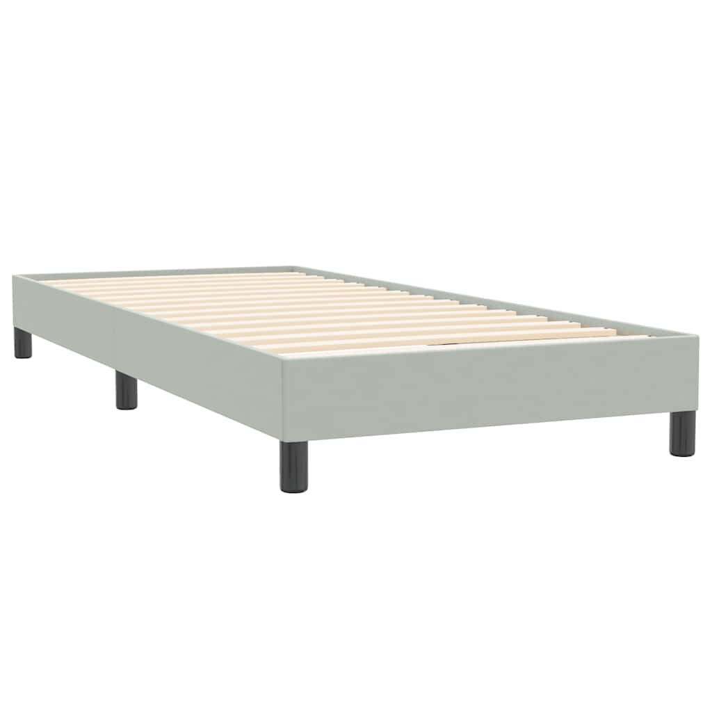 Boxspring zonder matras fluweel lichtgrijs 80x220 cm