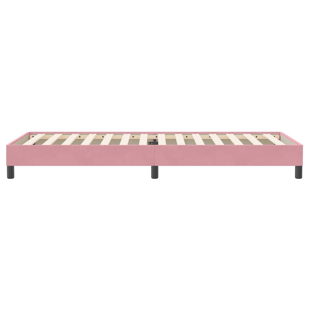 Boxspring zonder matras fluweel roze 90x220 cm