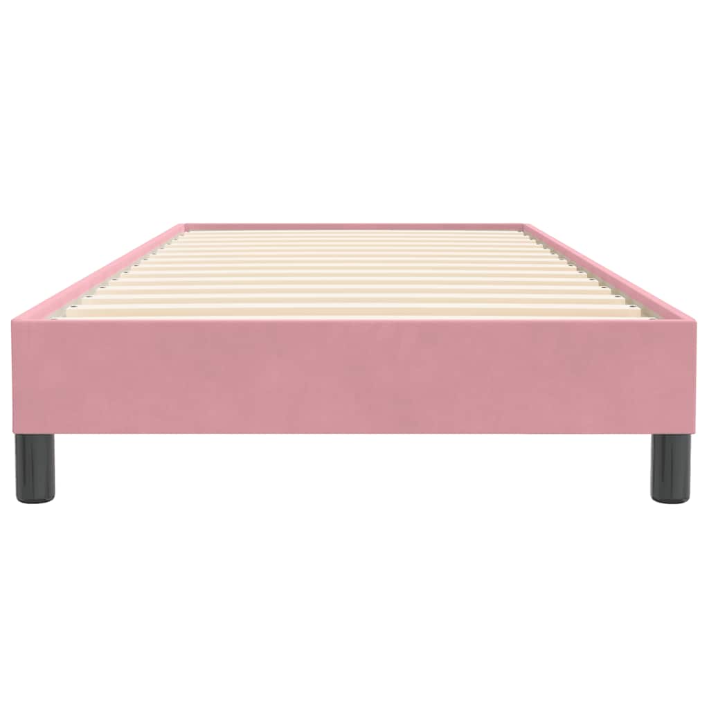 Boxspring zonder matras fluweel roze 100x220 cm