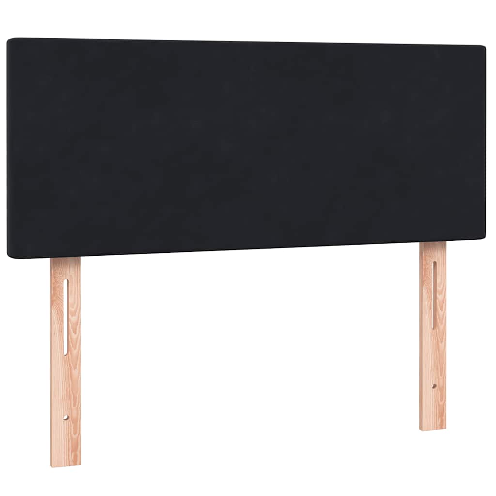Boxspring met matras fluweel zwart 120x220 cm