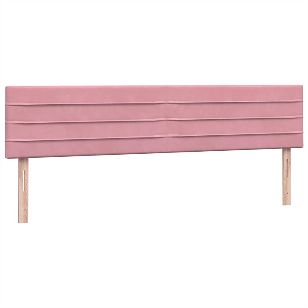 Boxspring met matras fluweel roze 180x220 cm