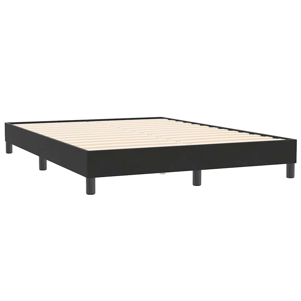 Boxspring met matras fluweel zwart 140x210 cm